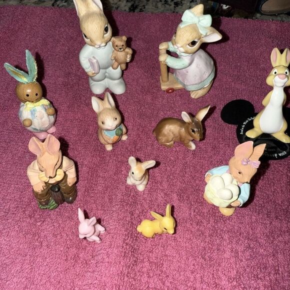 White and Brown Small  Easter Bunny decor Collection - Picture 1 of 4